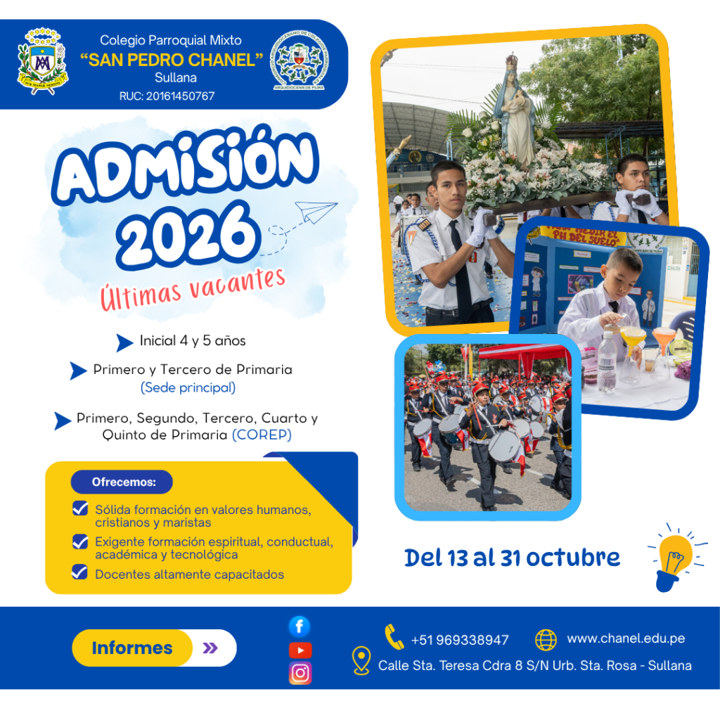 Admision ultimas vacantes